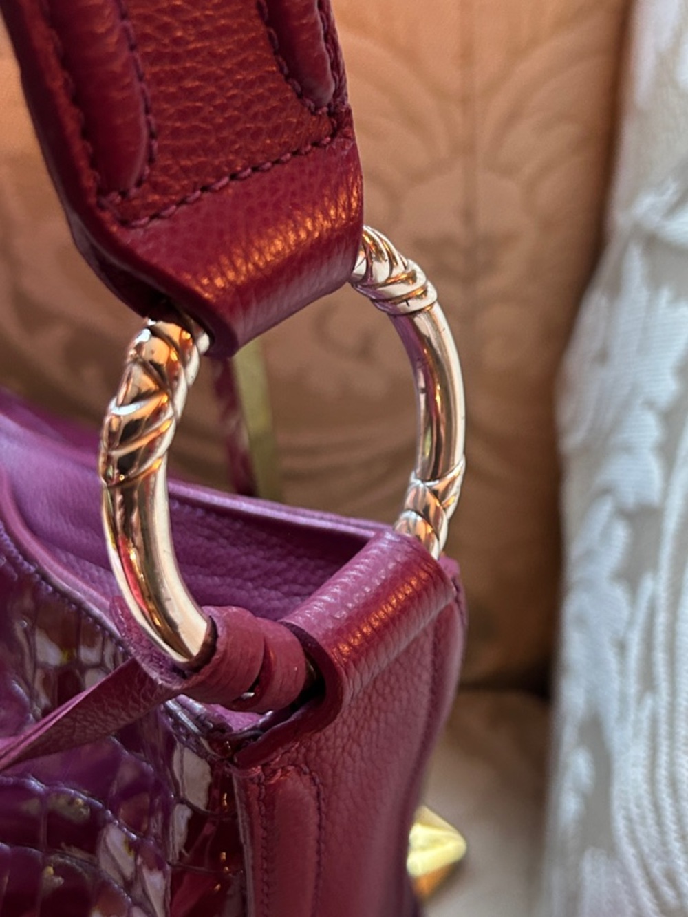 Brighton Cherie Collection Shoulder Bag in Guavaberry Y2K Retired Bag in EUC - Picture 5 of 14
